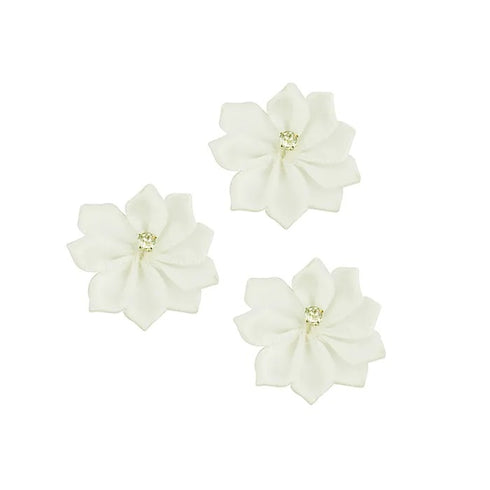 Satin Flowers with Diamantes (available in 2 colours)